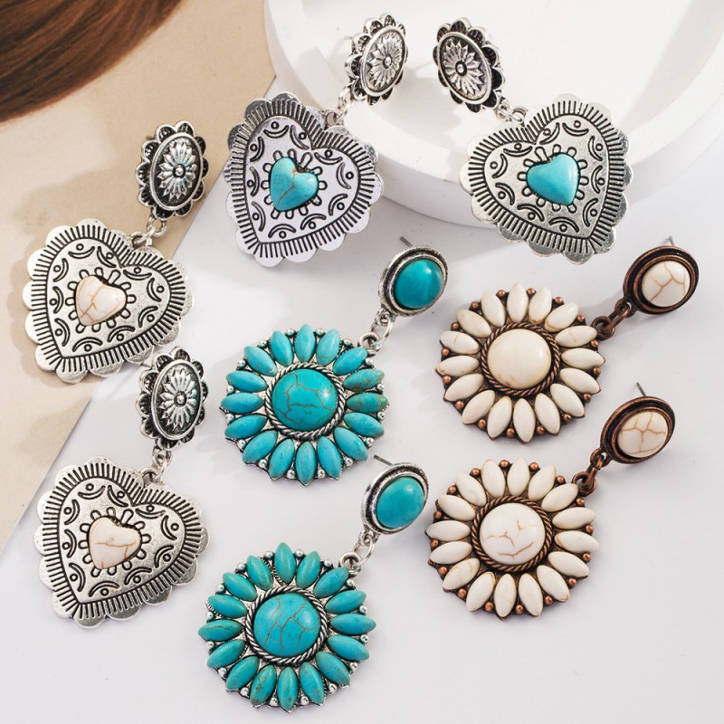 Fashion Jewelry Turquoise Earrings For Women YWHME-401