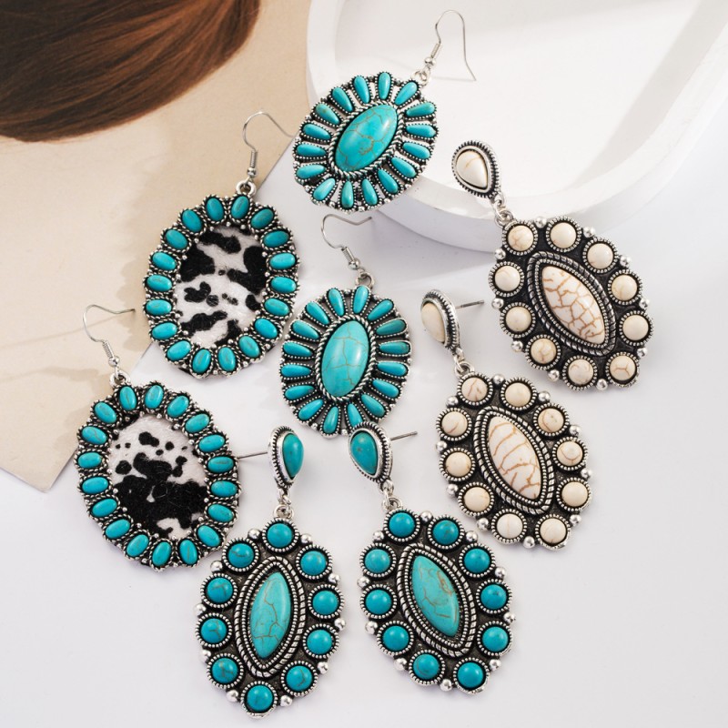 Fashion Jewelry Turquoise Earrings For Women YWHME-402