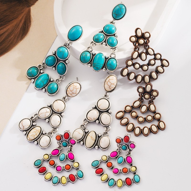 Fashion Jewelry Turquoise Earrings For Women YWHME-413 