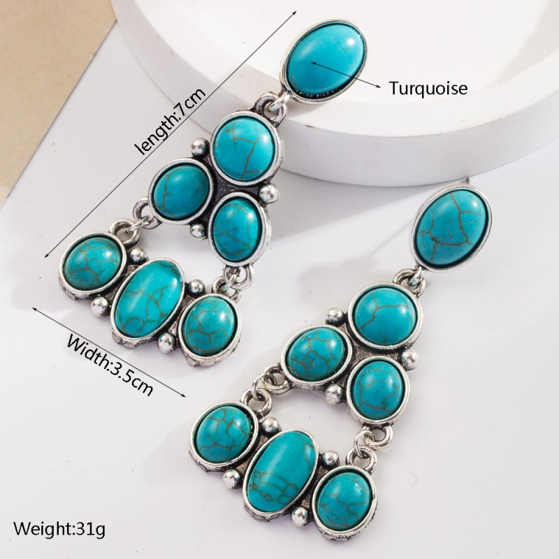 Fashion Jewelry Turquoise Earrings For Women YWHME-413 