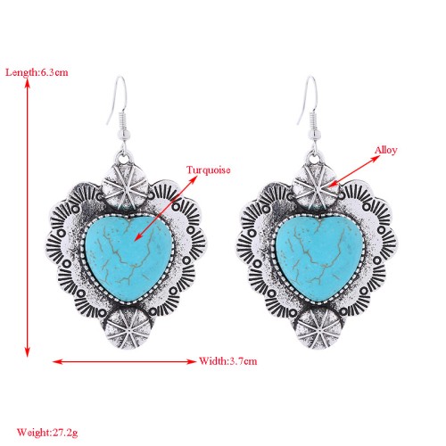 Fashion Jewelry Turquoise Earrings For Women YWHME-417