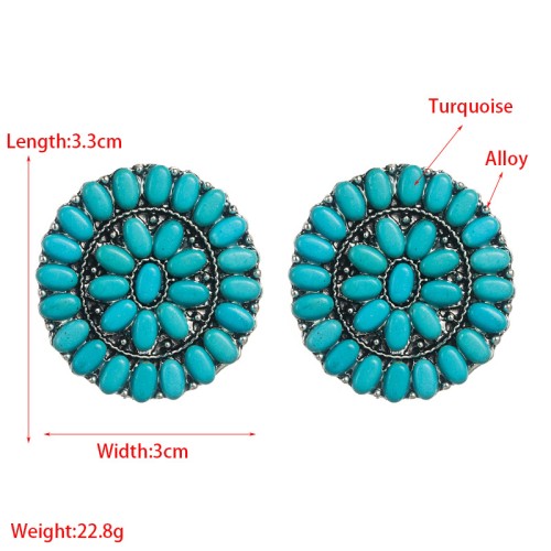 Fashion Jewelry Turquoise Earrings For Women YWHME-420