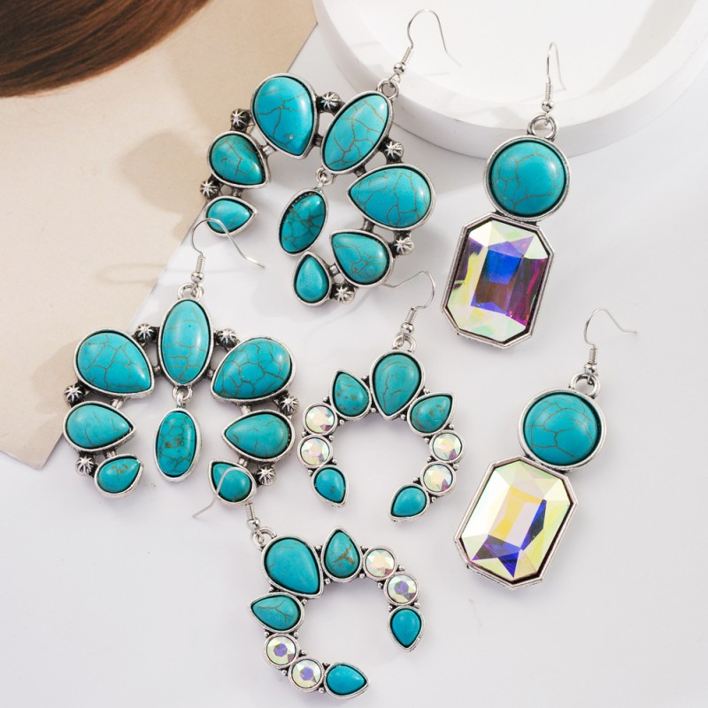 Fashion Jewelry Turquoise Earrings For Women YWHME-421 