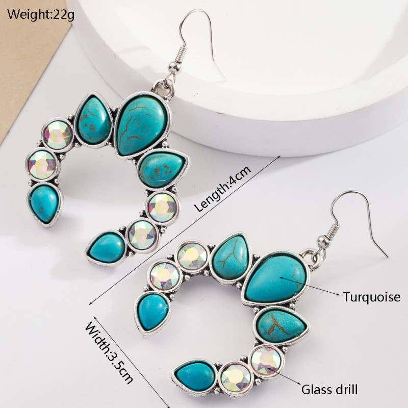 Fashion Jewelry Turquoise Earrings For Women YWHME-421 