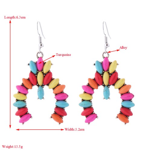 Fashion Jewelry Turquoise Earrings For Women YWHME-437