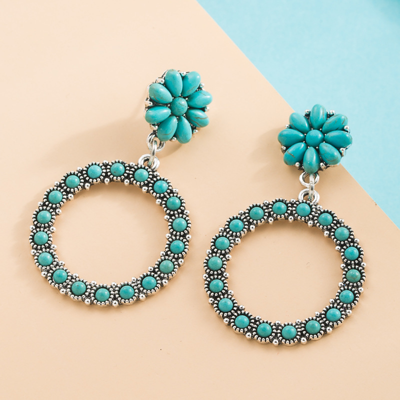 Fashion Jewelry Turquoise Earrings For Women YWHME-445 