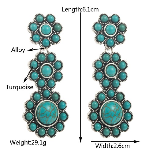 Fashion Jewelry Turquoise Earrings For Women YWHME-454