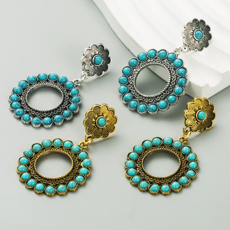 Fashion Jewelry Turquoise Earrings For Women YWHME-459 