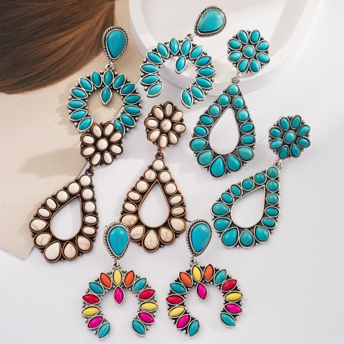 Fashion Jewelry Turquoise Earrings For Women YWHME-460