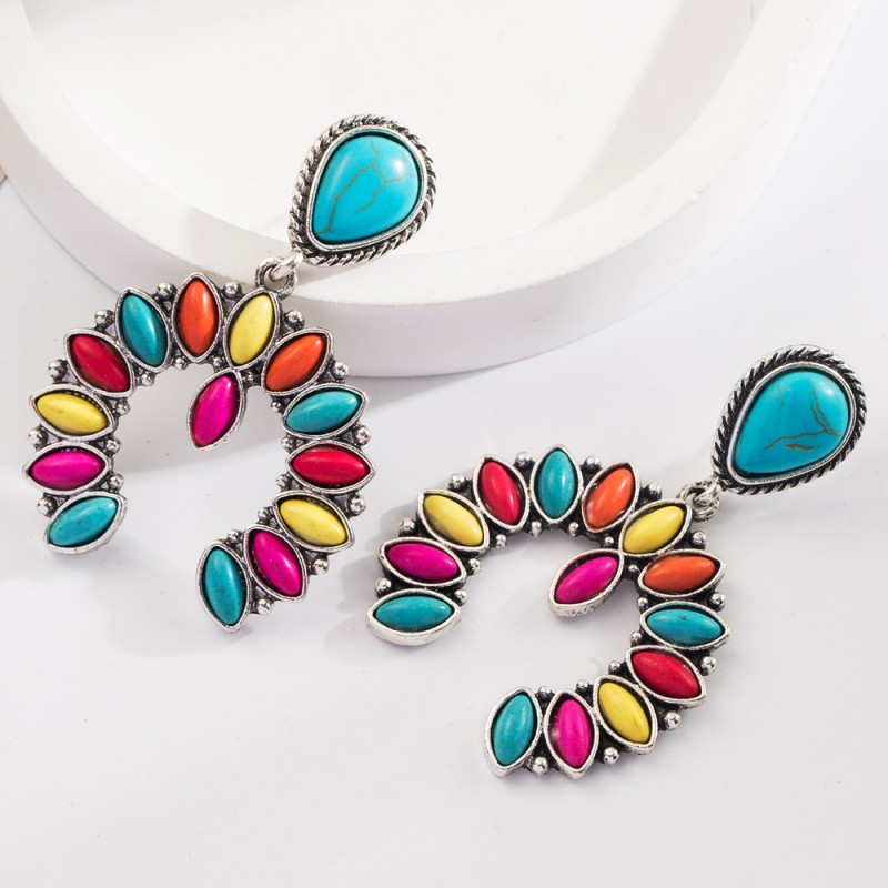 Fashion Jewelry Turquoise Earrings For Women YWHME-460 