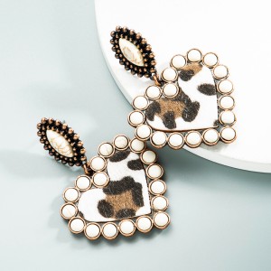 Fashion Jewelry Leather Earrings For Women YWHME-09 