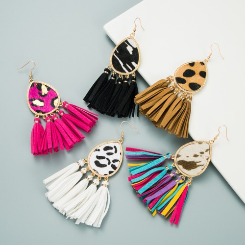 Fashion Jewelry Leather Earrings For Women YWHME-101