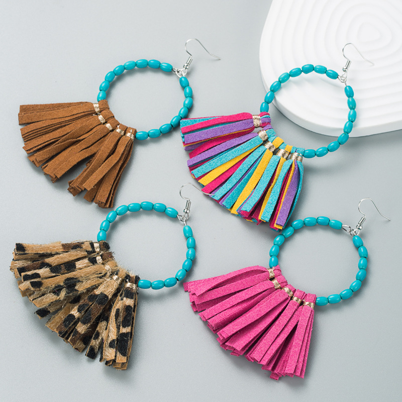 Fashion Jewelry Leather Earrings For Women YWHME-102 