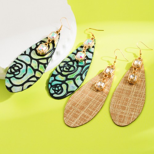 Fashion Jewelry Leather Earrings For Women YWHME-108