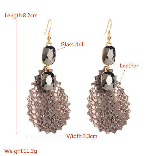 Fashion Jewelry Leather Earrings For Women YWHME-111