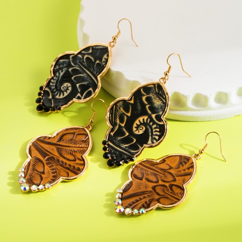 Fashion Jewelry Leather Earrings For Women YWHME-120