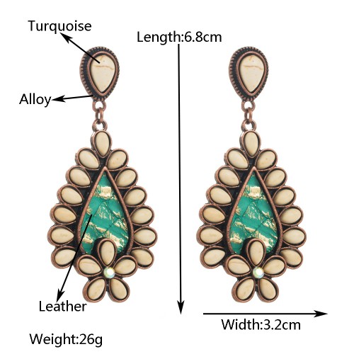 Fashion Jewelry Leather Earrings For Women YWHME-121