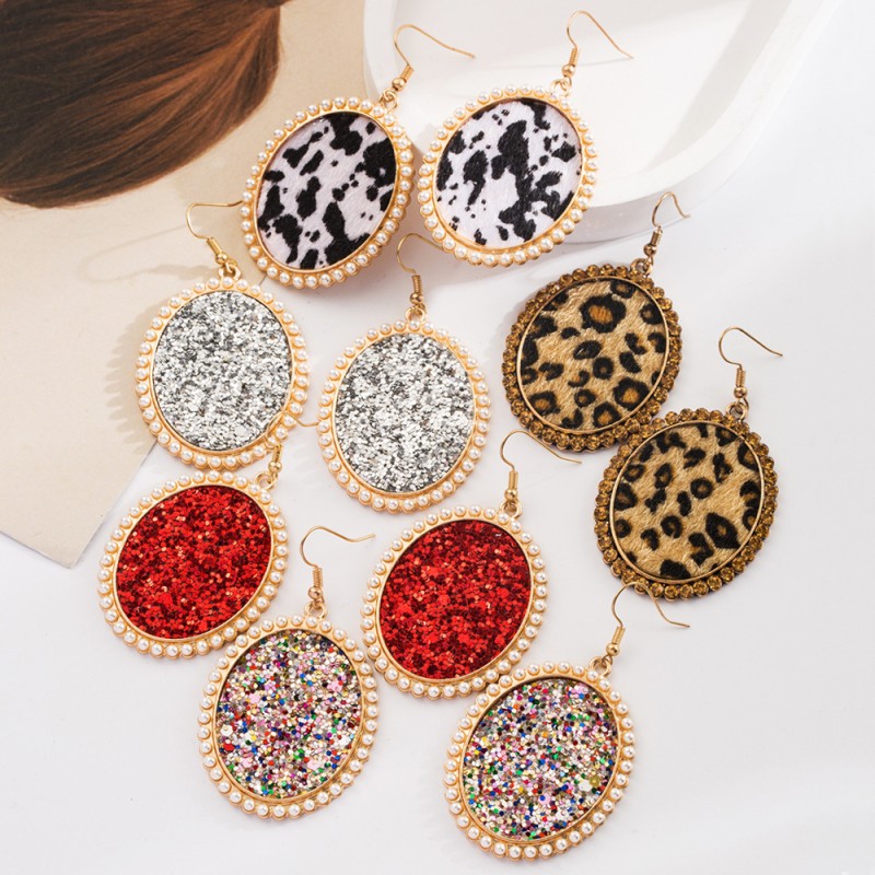 Fashion Jewelry Leather Earrings For Women YWHME-126 