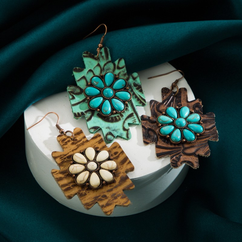 Fashion Jewelry Leather Earrings For Women YWHME-28