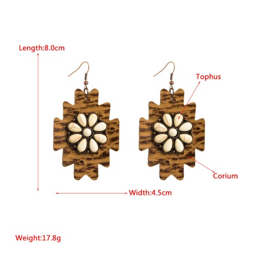 Fashion Jewelry Leather Earrings For Women YWHME-28