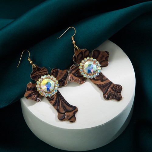 Fashion Jewelry Leather Earrings For Women YWHME-30