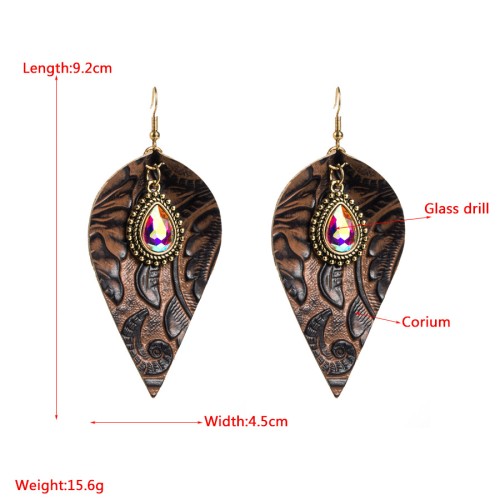 Fashion Jewelry Leather Earrings For Women YWHME-31