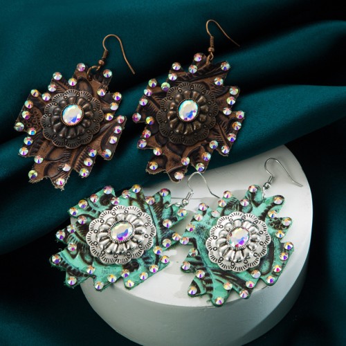 Fashion Jewelry Leather Earrings For Women YWHME-32