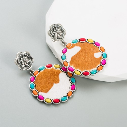 Fashion Jewelry Leather Earrings For Women YWHME-34