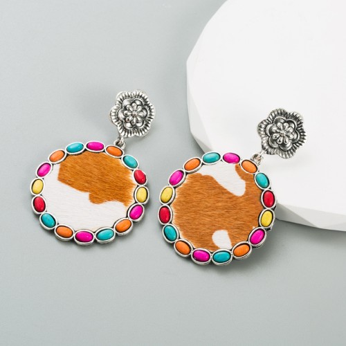 Fashion Jewelry Leather Earrings For Women YWHME-34