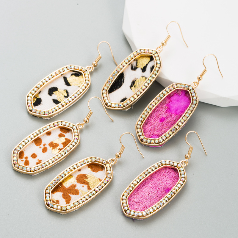 Fashion Jewelry Leather Earrings For Women YWHME-35 