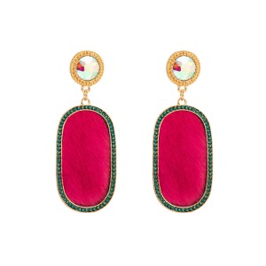 Fashion Jewelry Leather Earrings For Women YWHME-36 