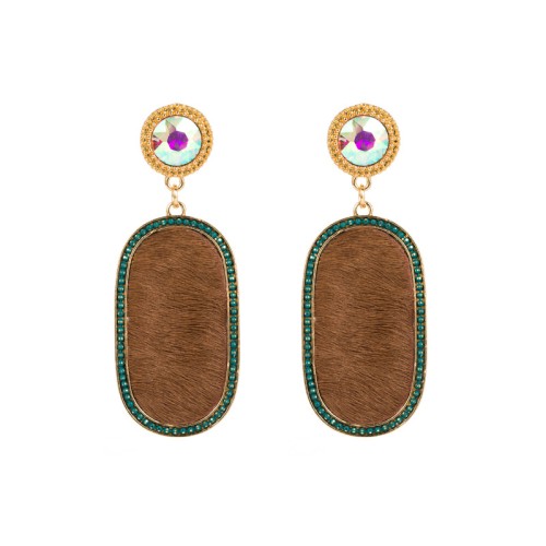 Fashion Jewelry Leather Earrings For Women YWHME-36