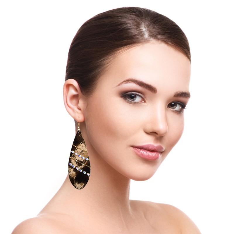 Fashion Jewelry Leather Earrings For Women YWHME-39 