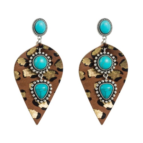 Fashion Jewelry Leather Earrings For Women YWHME-42