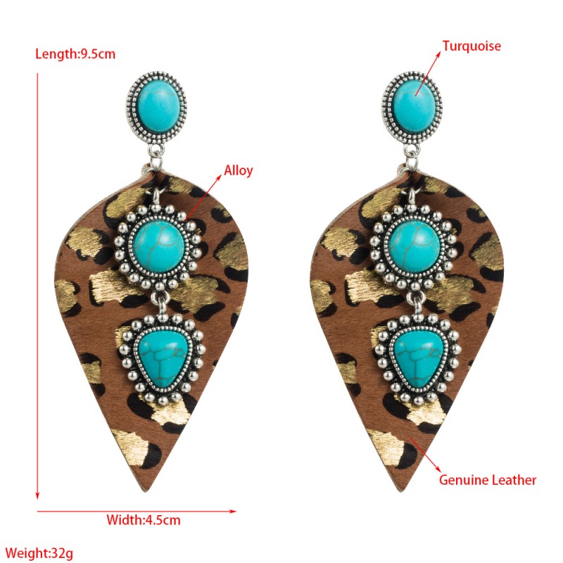 Fashion Jewelry Leather Earrings For Women YWHME-42 