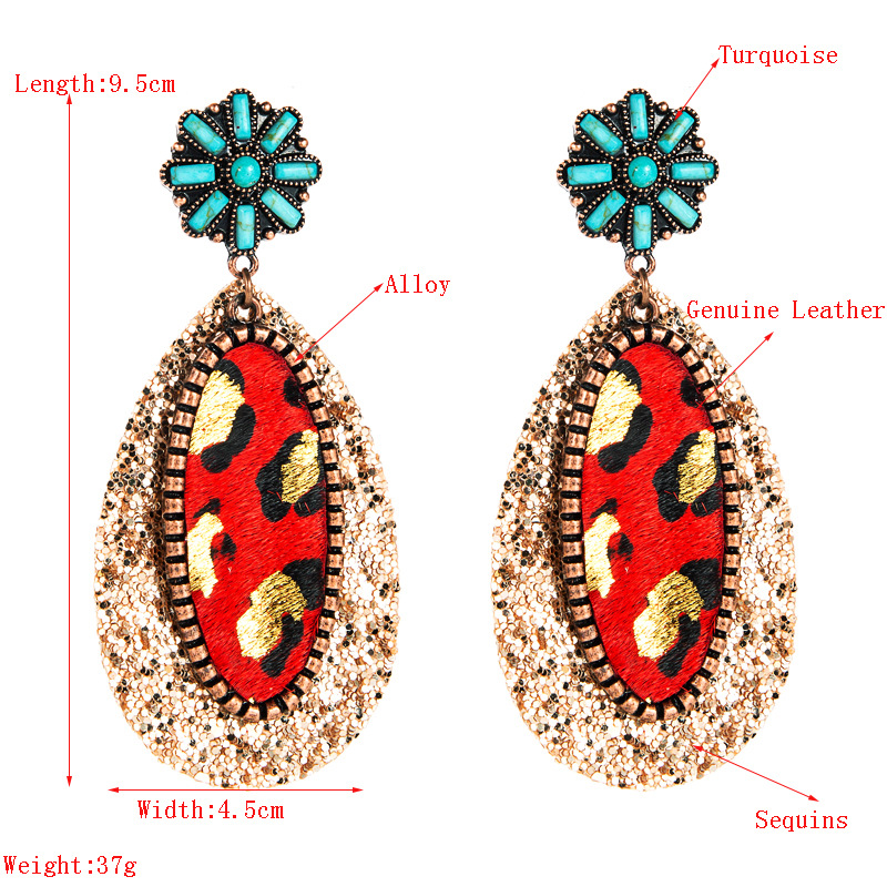 Fashion Jewelry Leather Earrings For Women YWHME-50 