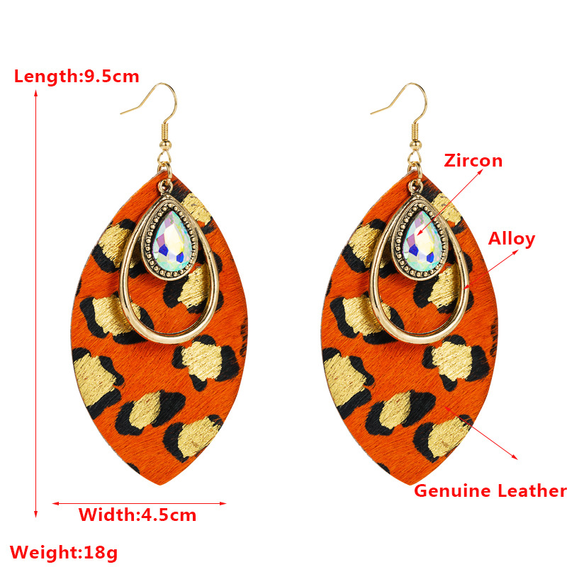 Fashion Jewelry Leather Earrings For Women YWHME-53 