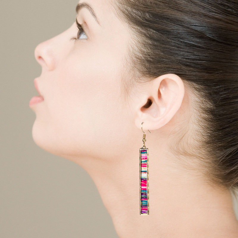 Fashion Jewelry Leather Earrings For Women YWHME-54 