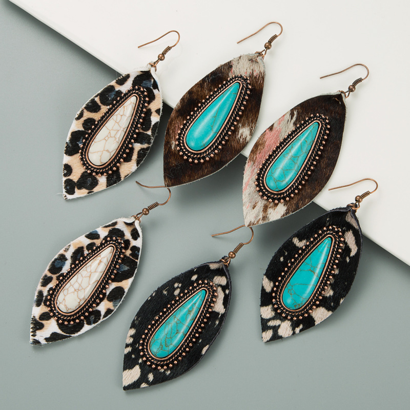 Fashion Jewelry Leather Earrings For Women YWHME-56 