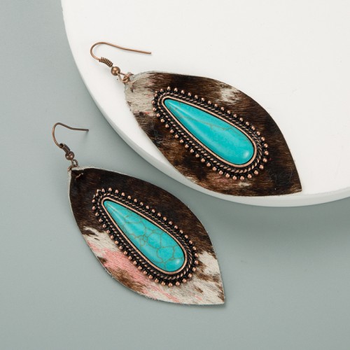 Fashion Jewelry Leather Earrings For Women YWHME-56