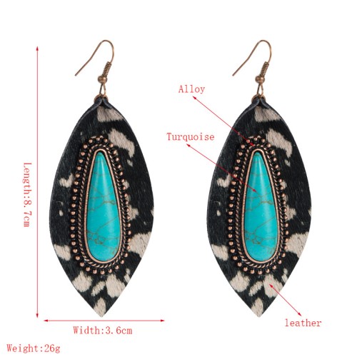 Fashion Jewelry Leather Earrings For Women YWHME-56