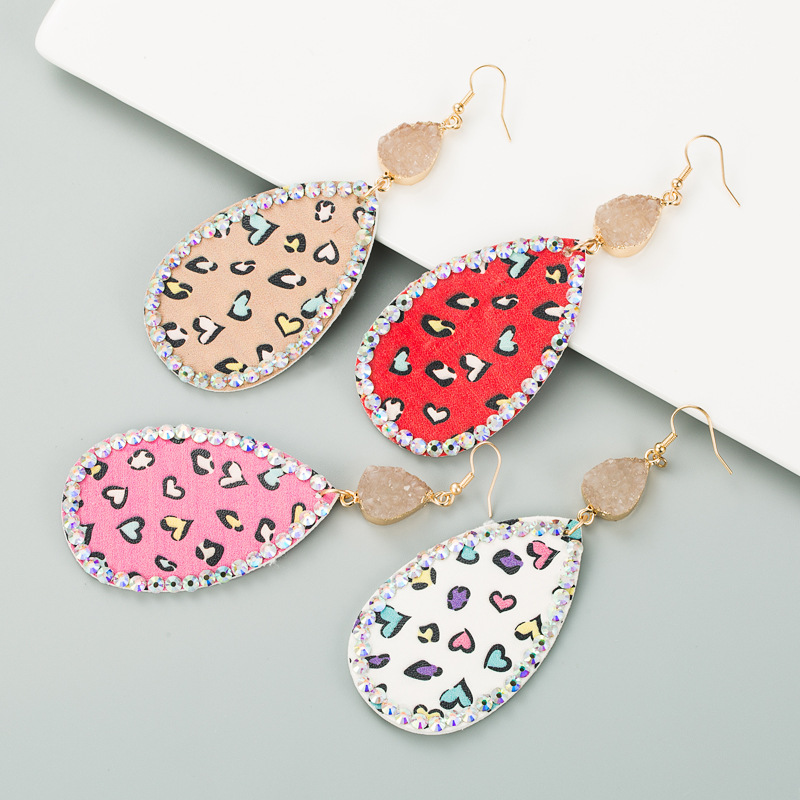 Fashion Jewelry Leather Earrings For Women YWHME-59