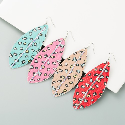 Fashion Jewelry Leather Earrings For Women YWHME-60