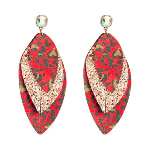 Fashion Jewelry Leather Earrings For Women YWHME-63