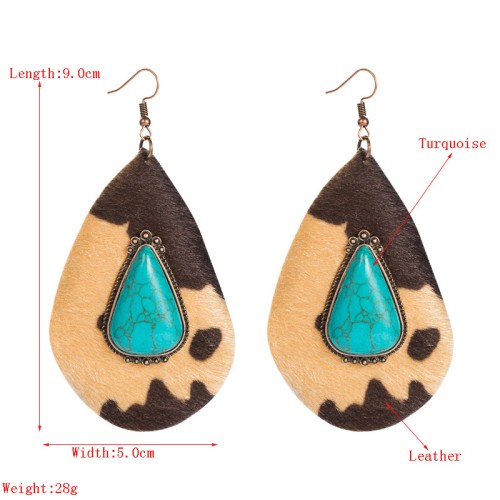 Fashion Jewelry Leather Earrings For Women YWHME-64