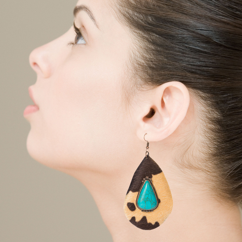 Fashion Jewelry Leather Earrings For Women YWHME-64 