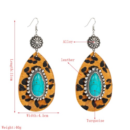 Fashion Jewelry Leather Earrings For Women YWHME-66