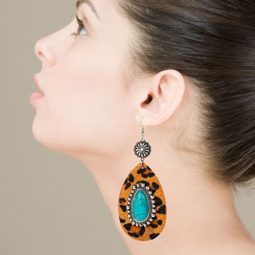 Fashion Jewelry Leather Earrings For Women YWHME-66