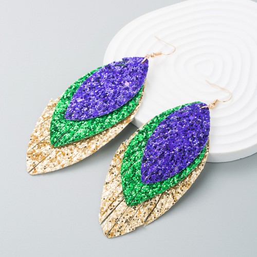 Fashion Jewelry Leather Earrings For Women YWHME-68