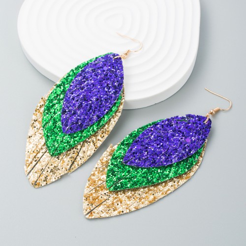 Fashion Jewelry Leather Earrings For Women YWHME-68